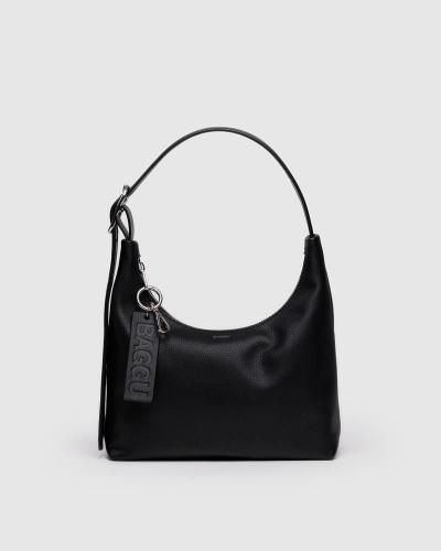 MINI RECYCLED LEATHER SHOULDER BAG ブラック