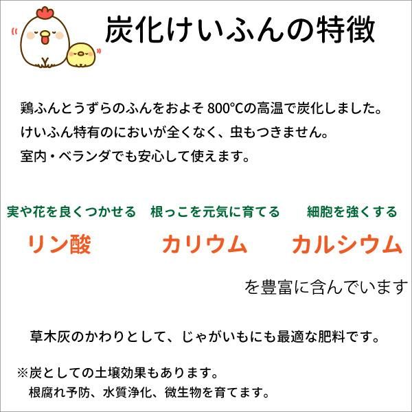 炭化けいふん 約3kg 有機肥料 におわない まきやすい 元肥 追肥 寒肥に使える 花実樹 果樹とガーデニングの専門店 炭化けいふん 約3kg 有機肥料 におわない まきやすい 元肥 追肥 寒肥に使える 花実樹 果樹とガーデニングの専門店