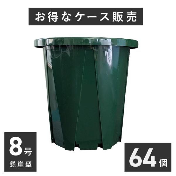 8号スリット鉢 懸崖タイプ（グリーンのみ）直径24cm - 花実樹～果樹と