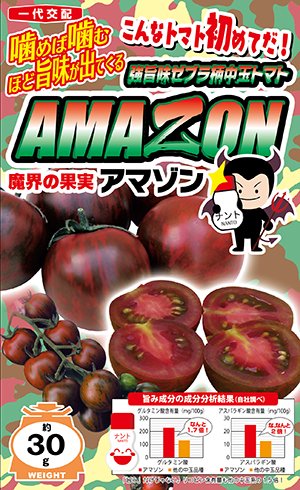 AMAZON（アマゾン）中玉ダークゼブラトマト - 家庭de菜園～うぇぶたねやさん～