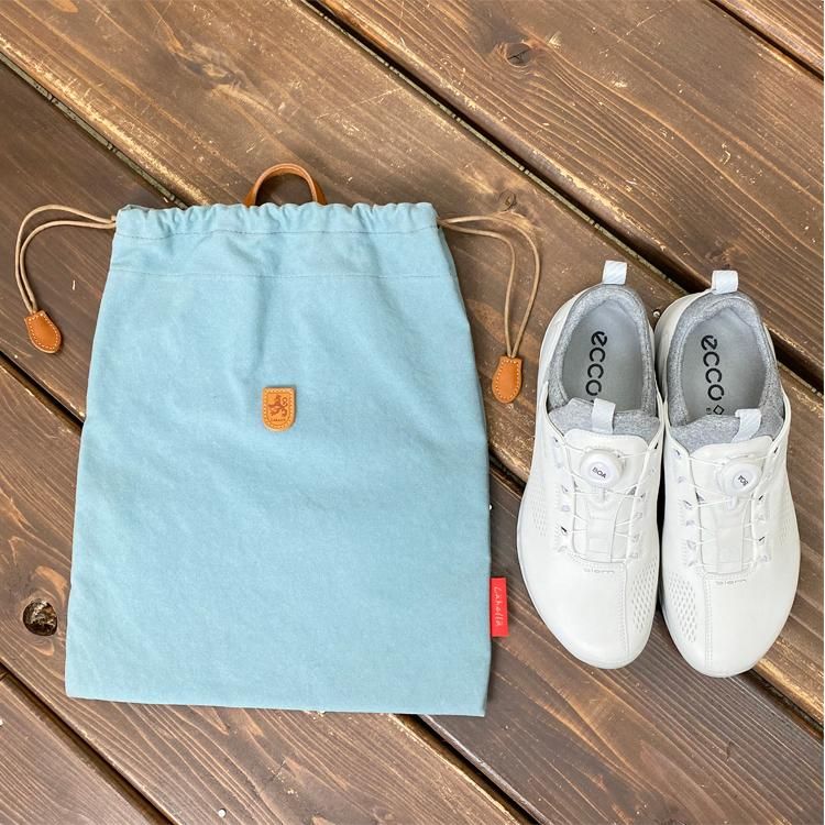 Lahella golf バイオ帆布×本革 シューズケース 日本製