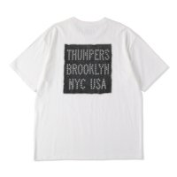 THUMPERS BROOKLYN NYC USA ѡ |  LEATHER PATCH LOGO S/S TEE - WHITE