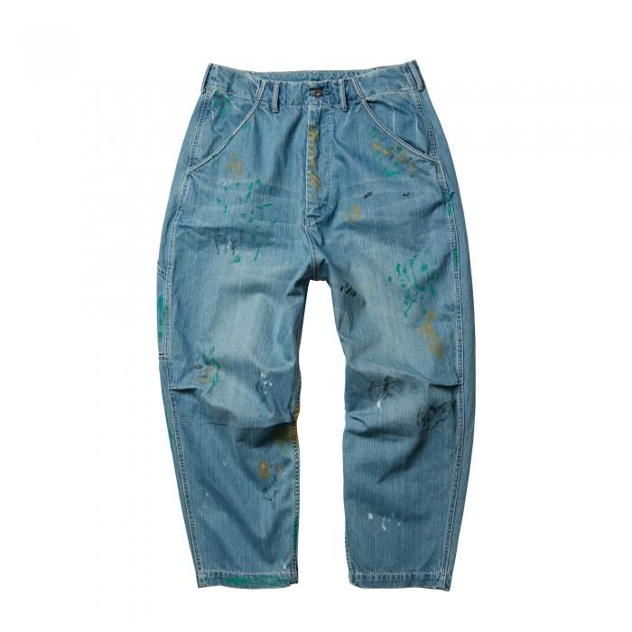 CLINK｜LIBERAIDERS REPAIRED DENIM SARROUEL PANTS (INDIGO