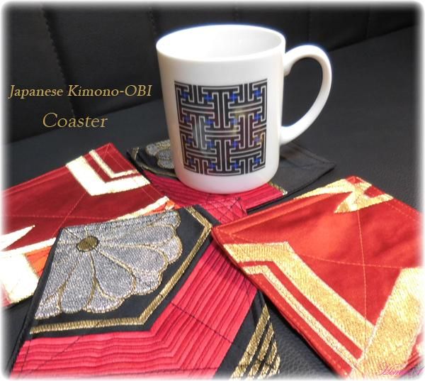 確認 コースター 敷物 綿絣 絣 さをり織 ハンドメイド 着物リメイク 民藝